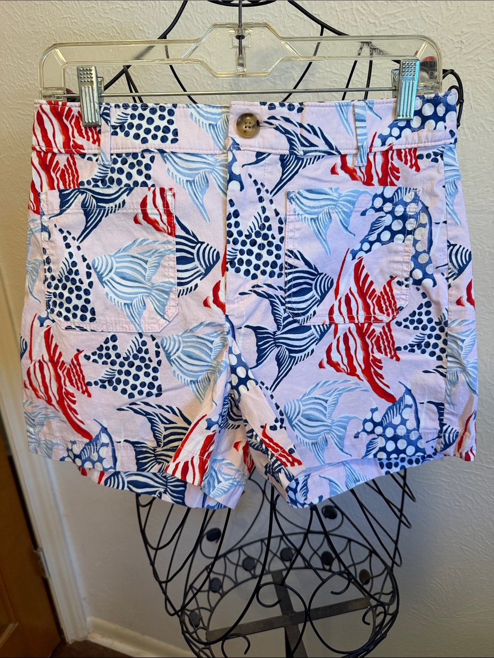 Women's Pink Floral Print Cotton Shorts